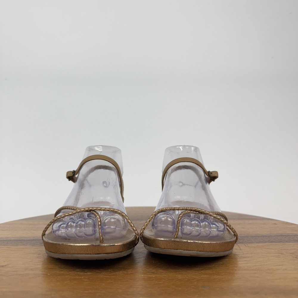 New Womens Pedro Garcia Metallic Braided Slingback Wedge Sandals Size EU 37 NWOB - Picture 3 of 9
